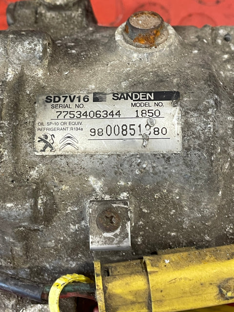 Citroen Dispatch/Peugeot Expert AIR CONDITIONING PUMP 2007-2016 P/N 9800851980 - 1