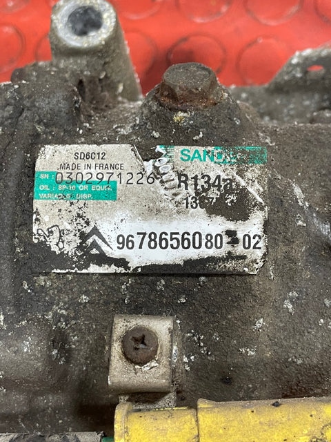 Citroen Berlingo/Peugeot Partner AIR CONDITIONING PUMP W/ HOSE (2Pin) 2011-2018 P/N 9678656080 - 7