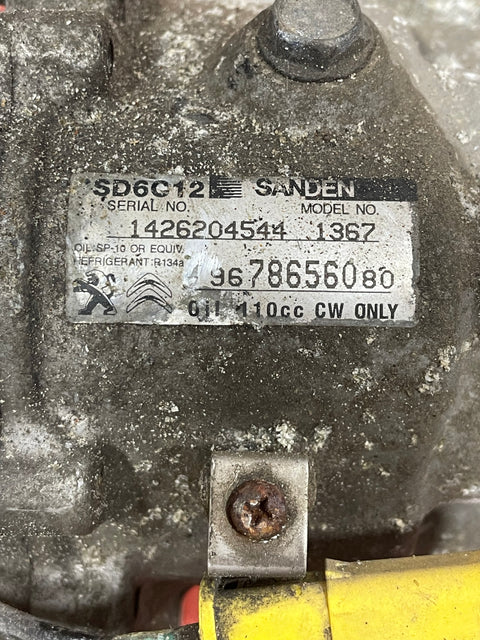 Citroen Berlingo/Peugeot Partner AIR CONDITIONING PUMP (2Pins) 2011-2018 P/N 9678656080 - 11