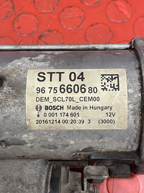 Citroen Berlingo/Peugeot Partner STARTER MOTOR 6 SPEED 2019-2023 1.6 P/N 9675660680 - 4