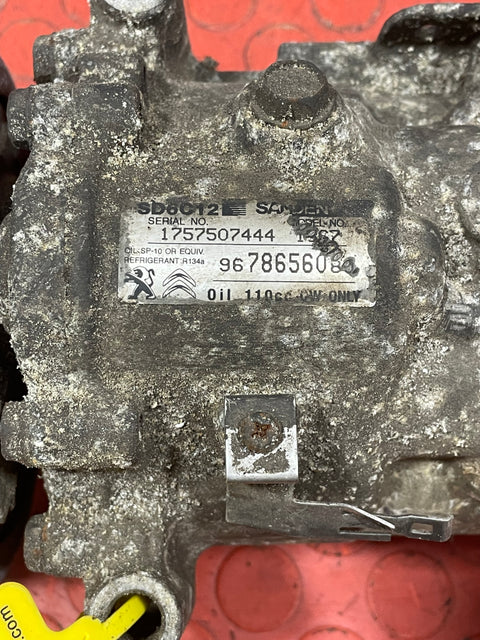 Citroen Berlingo/Peugeot Partner AIR CONDITIONING PUMP (2Pins) 2011-2018 P/N 9678656080 - 9