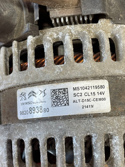 Citroen Berlingo/Dispatch /Peugeot Partner/Vauxhall Combo/Toyota Proace City ALTERNATOR 1.5 2019-2024 P/N 9820893880 - 17
