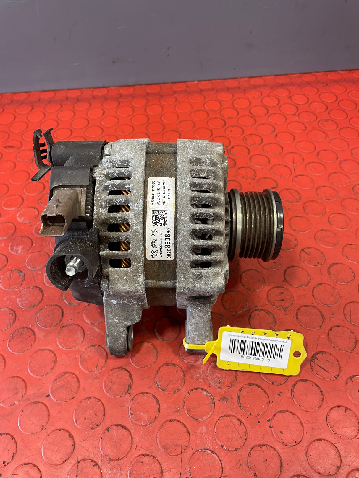 Citroen Berlingo/Dispatch /Peugeot Partner/Vauxhall Combo/Toyota Proace City ALTERNATOR 1.5 2019-2024 P/N 9820893880 - 6