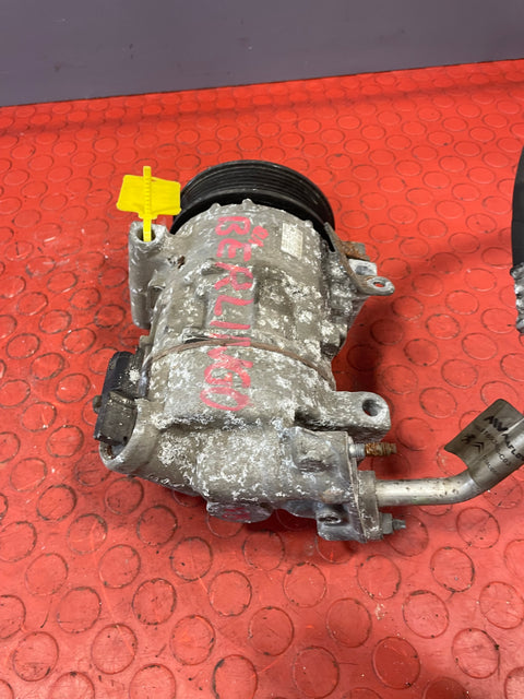 Citroen Berlingo/Peugeot Partner AIR CONDITIONING PUMP (2Pin) With Hoses 2008-2016 P/N 9802875780 - 7