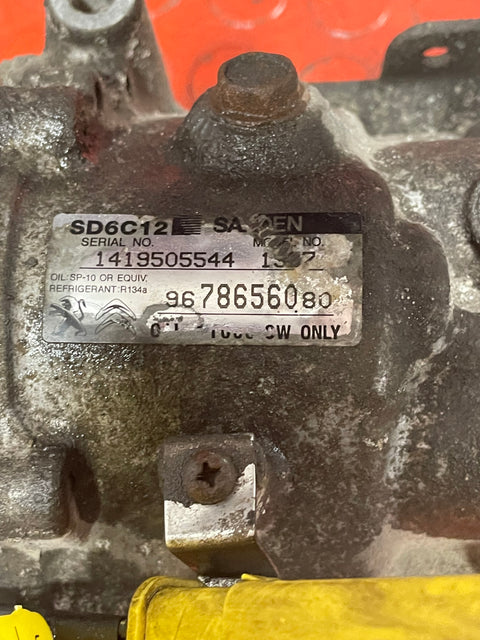 Citroen Berlingo/Peugeot Partner AIR CONDITIONING PUMP W/ HOSE (2Pin) 2011-2018 P/N 9678656080 - 5