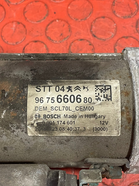 Citroen Berlingo/Peugeot Partner STARTER MOTOR 6 SPEED 2019-2023 1.6 P/N 9675660680 - 1