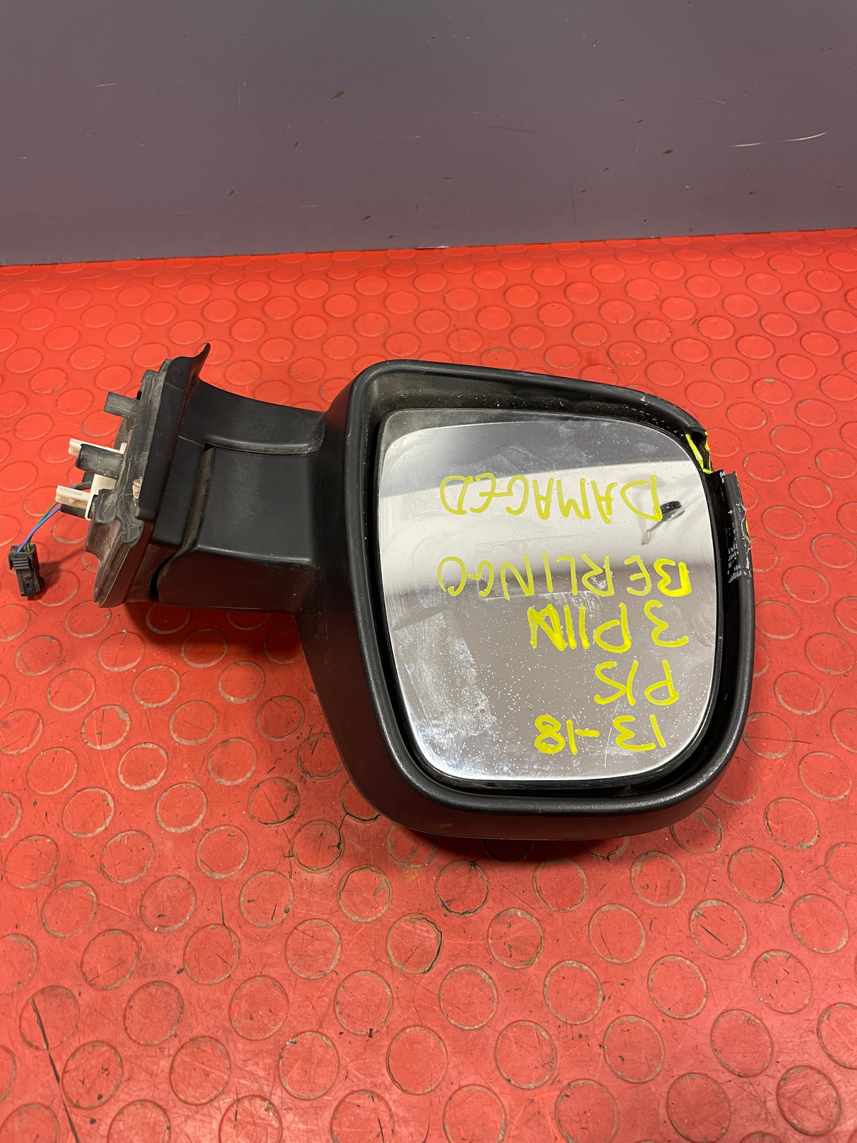 **DAMAGED** Citroen Berlingo/Peugeot Partner WING MIRROR Passengers Side 3 PIN 2013-2018 P/N 232636103 - 9