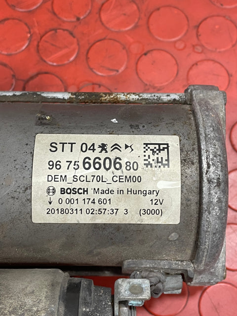Citroen Berlingo/Peugeot Partner STARTER MOTOR 6 SPEED 2019-2023 1.6 P/N 9675660680 - 3