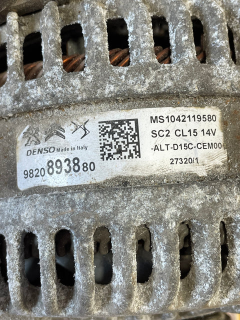 Citroen Berlingo/Dispatch /Peugeot Partner/Vauxhall Combo/Toyota Proace City ALTERNATOR 1.5 2019-2024 P/N 9820893880 - 7