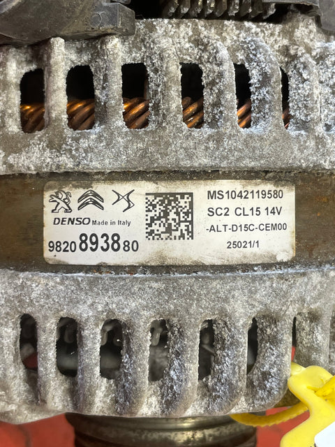 Citroen Berlingo/Dispatch /Peugeot Partner/Vauxhall Combo/Toyota Proace City ALTERNATOR 1.5 2019-2024 P/N 9820893880 - 11