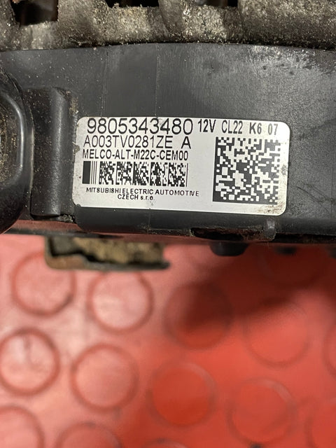 Citroen Relay/Peugeot Boxer/Fiat Ducato ALTERNATOR 2008-2019 2.2 P/N 9805343480