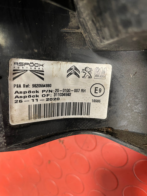 Citroen Berlingo/Peugeot Partner/Vauxhall Combo/Toyota Proace City DRIVERS SIDE TAILLIGHT 2019-2024 P/N 9820554880 - 6