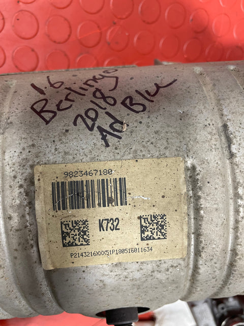 Citroen Berlingo/Peugeot Partner DPF WITH SENSORS AND ADBLUE INJECTOR (CRACK in the MOUNTING) 1.6 2016/2018 P/N 9823467180 - 3