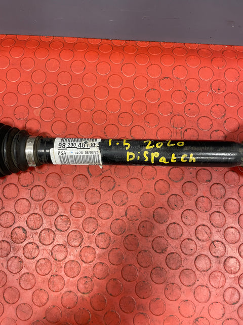 Vauxhall Vivaro/Citroen Dispatch/Peugeot Expert/Toyota Proace/Fiat Scudo DRIVE SHAFT Passenger's Side 1.5 2016-2024 P/N 9820048180 - 2