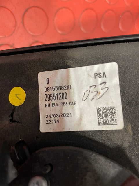 Citroen Dispatch/Peugeot Expert/Toyota Proace/Fiat WING MIRROR Driver's Side 2016-2024 P/N 98155882XT - 1