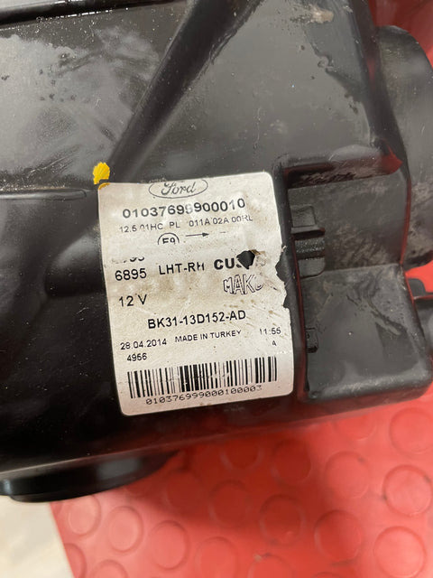 Ford Transit HEADLIGHT HALOGEN BULB With LED DRL CHROME Driver's Side O/S 2013-2018 P/N BK3113D152B / BK3113D152AD