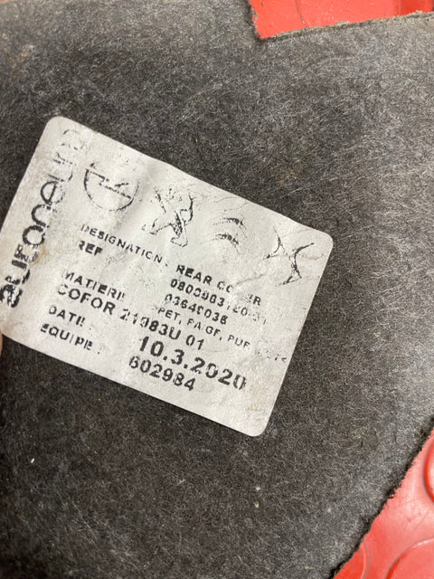 Vauxhall Vivaro/Citroen Dispatch/Peugeot Expert/Toyota Proace/Fiat Scudo REAR ENGINE BAY INSULATION 1.5 2016-2024 P/N 9808963180