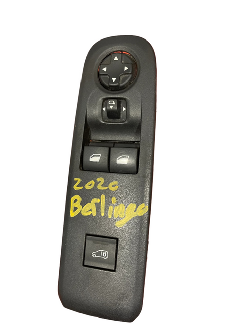 Citroen Berlingo/Peugeot Partner/Vauxhall Combo/Toyota Proace City WINDOW/MIRROR CONTROL SWITCH PANEL (1 Clip Damage) Driver's Side 2019-2024 P/N 98167922ZD