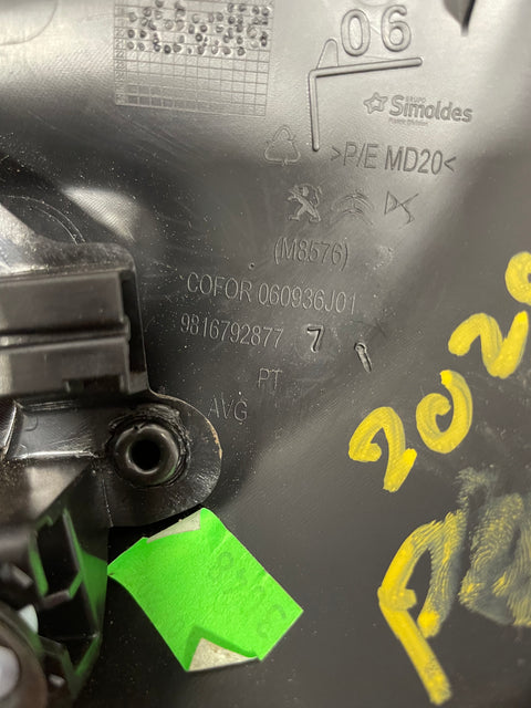 Citroen Berlingo/Peugeot Partner/Vauxhall Combo/Toyota Proace City DOOR SPEAKER Passenger's Side 2019-2024 P/N 9816792877 - 1