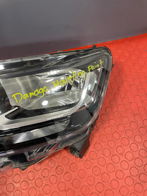 Citroen Berlingo/Peugeot Partner/Vauxhall Combo/Toyota Proace City HEADLIGHT ASSEMBLY Passenger's Side 2019-2024 P/N 9816824180