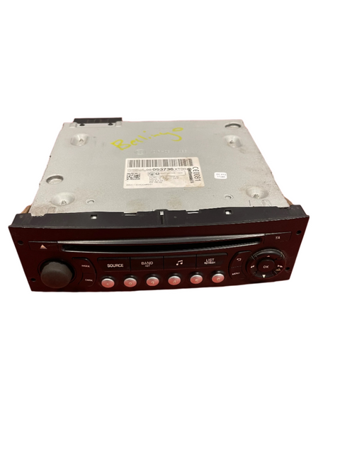 Citroen Berlingo/Peugeot Partner RADIO/CD PLAYER/GPS HEAD UNIT 2008-2016 P/N 98053736XT00