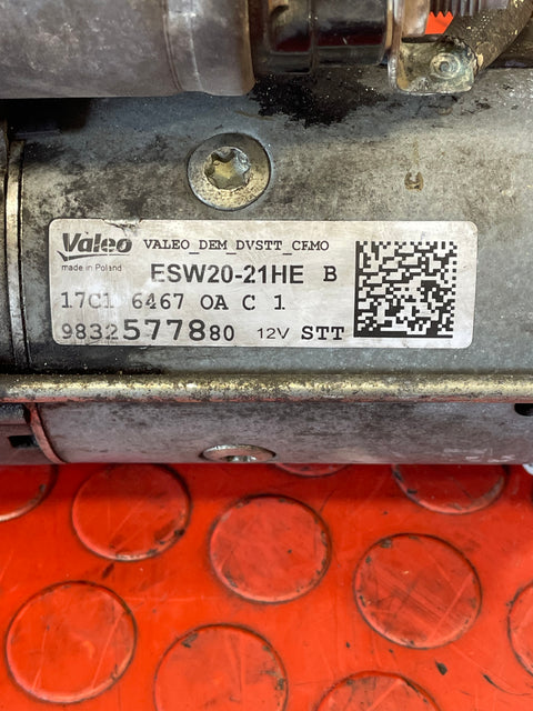 Vauxhall Vivaro/Citroen Dispatch/Peugeot Expert/Toyota Proace/Fiat Scudo 1.5 STARTER MOTOR 2019-2024 P/N 9832577880 - 9