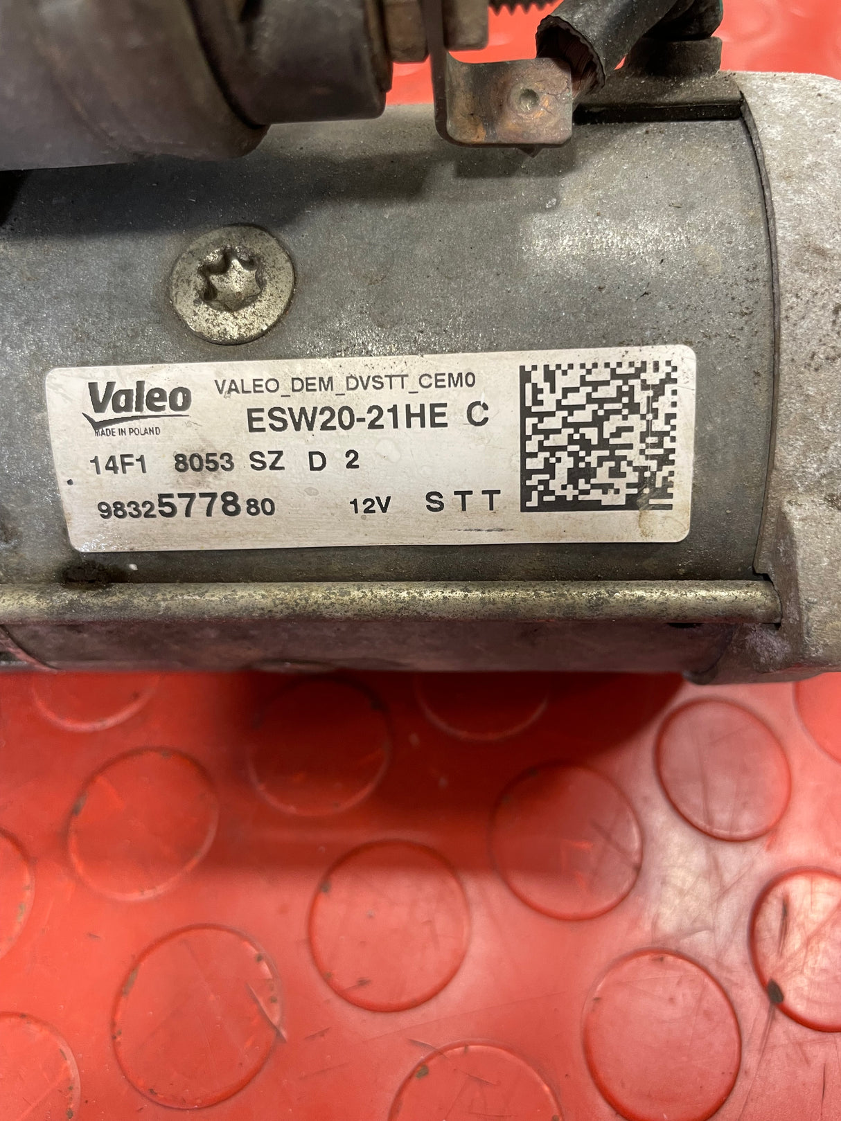 Citroen/Peugeot/Vauxhall/Toyota/Fiat STARTER MOTOR 6 Speed 1 PIN 1.5 2016-2025 P/N 9832577880 - 7