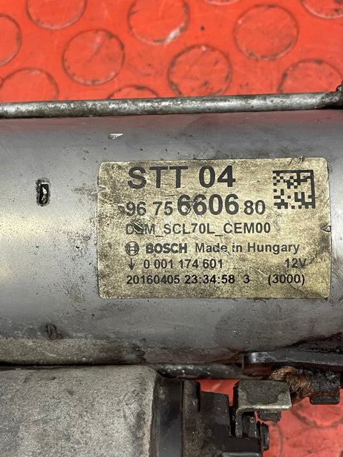 Citroen Berlingo/Peugeot Partner STARTER MOTOR 6 SPEED 2019-2023 1.6 P/N 9675660680 - 2