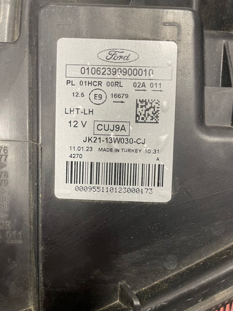 Ford Transit Custom HEADLIGHT ASSEMBLY 2013-2016 Passenger Side P/N JK2113W030CJ - 1