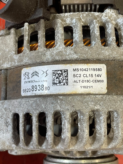 Citroen Berlingo/Dispatch /Peugeot Partner/Vauxhall Combo/Toyota Proace City ALTERNATOR 1.5 2019-2024 P/N 9820893880 - 6