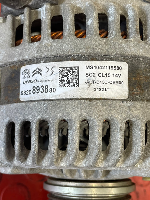 Citroen Berlingo/Dispatch /Peugeot Partner/Vauxhall Combo/Toyota Proace City ALTERNATOR 1.5 2019-2024 P/N 9820893880 - 5