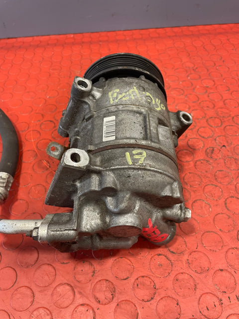 Citroen Berlingo/Peugeot Partner AIR CONDITIONING PUMP (2Pin) With Hoses (Damaged Pulley) 2008-2016 P/N 9802875780 - 11