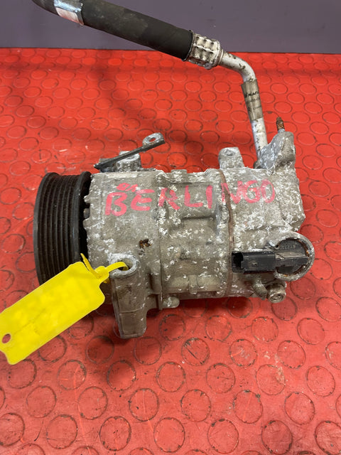 Citroen Berlingo/Peugeot Partner AIR CONDITIONING PUMP (2Pin) With Hoses 2008-2016 P/N 9802875780 - 7