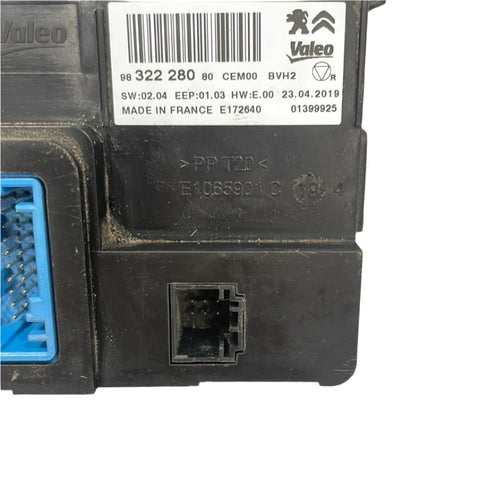 Citroen Berlingo/Peugeot Partner CLIMATE CONTROL MODULE 1.5 2019/2023 P/N 98322280