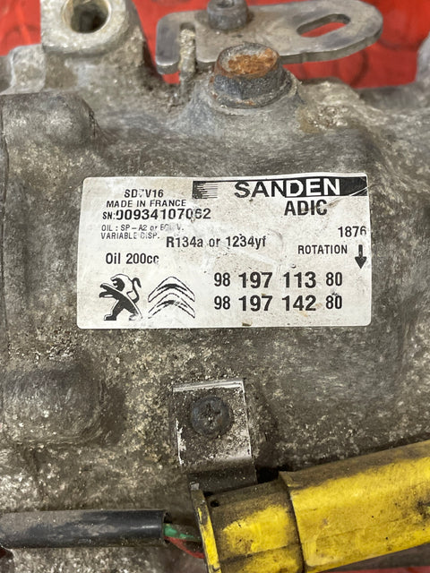 Peugeot Boxer/Citroen Relay/Fiat Ducato AIR CONDITIONING PUMP 2016-2023 P/N 9819711380 - 1