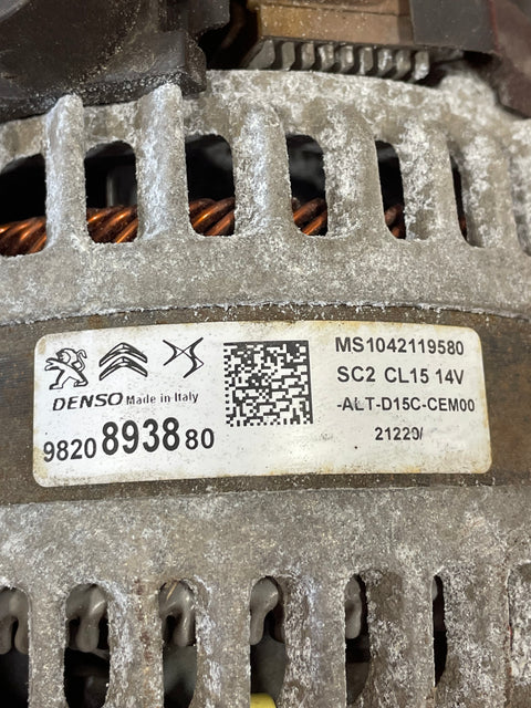 Citroen Berlingo/Dispatch /Peugeot Partner/Vauxhall Combo/Toyota Proace City ALTERNATOR 1.5 2019-2024 P/N 9820893880 - 14
