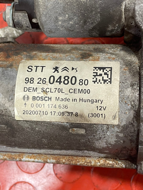 Peugeot Boxer/Citroen Relay STARTER MOTOR 2020 2.0 P/N 9826048080 - 1