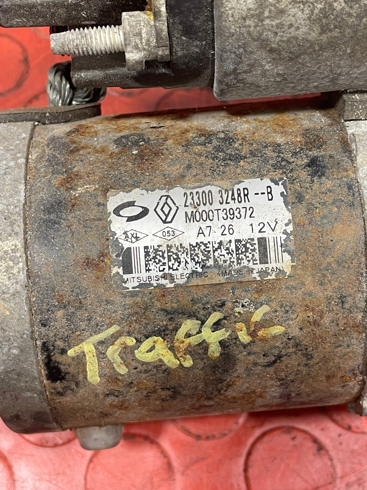 Renault Trafic/Vauxhall Vivaro/Nissan NV300 STARTER MOTOR 1.6 2014-2019 P/N 233003248R - 1