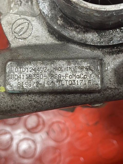 Citroen Dispatch/Peugeot Expert/Vauxhall Vivaro/Toyota Proace TURBOCHARGER 3 Pin 1.6L 2016-2019 P/N 9804119380 - 2