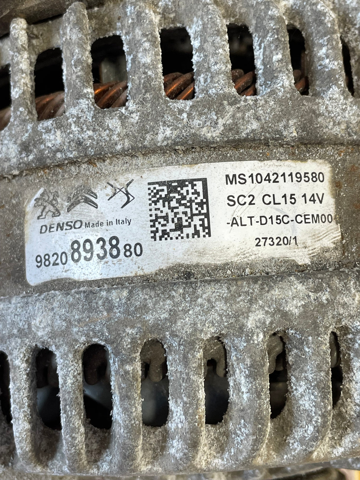 Citroen Berlingo/Dispatch /Peugeot Partner/Vauxhall Combo/Toyota Proace City ALTERNATOR 1.5 2019-2024 P/N 9820893880 - 7