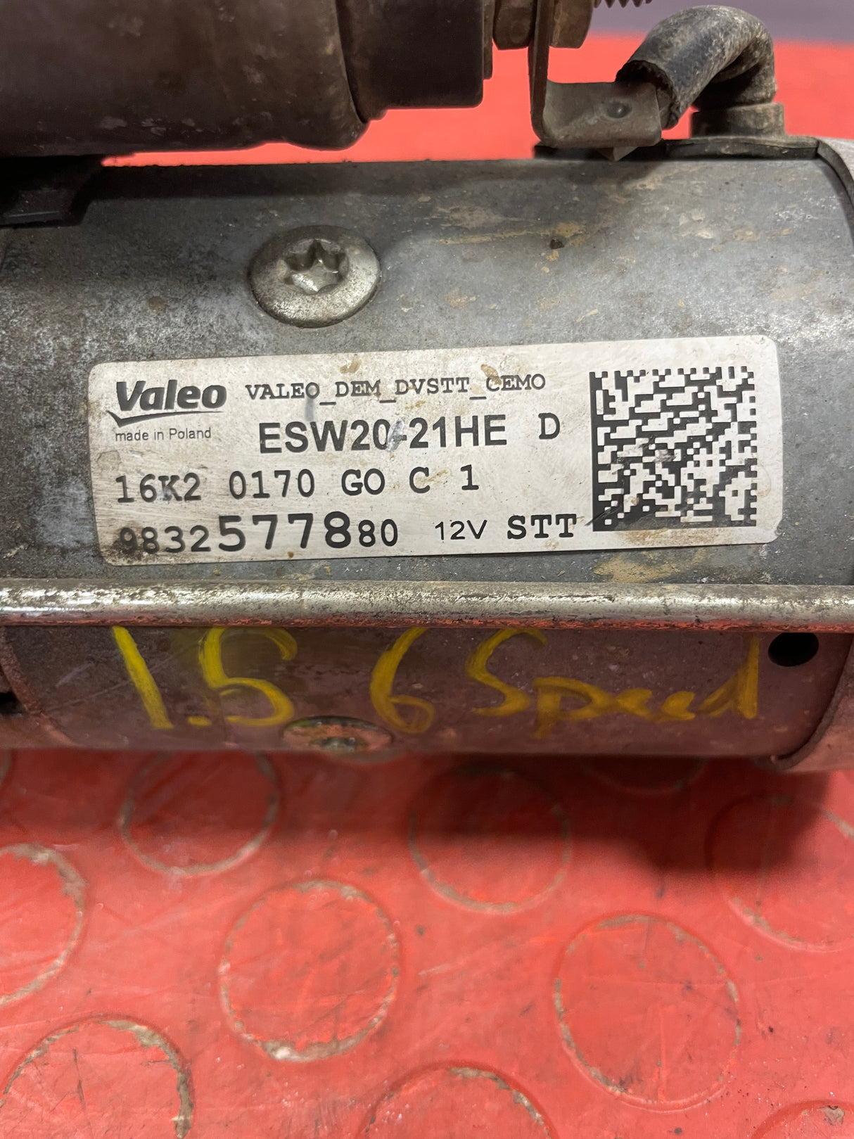 Citroen/Peugeot/Vauxhall/Toyota/Fiat STARTER MOTOR 6 Speed 1 PIN 1.5 2016-2025 P/N 9832577880 - 3