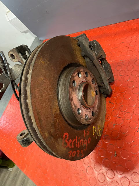 Citroen Berlingo/Peugeot Partner/Vauxhall Combo/Toyota Proace City FRONT WHEEL HUB & BRAKE SET W/ ABS SENSOR Driver's Side 2019-2024 R/N 9825606280 / 9810728280