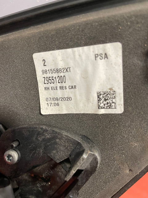 Vauxhall Vivaro/Citroen Dispatch/Peugeot Expert/Toyota Proace/Fiat Scudo WING MIRROR Driver's Side 2016-2024 P/N 98155882XT - 2