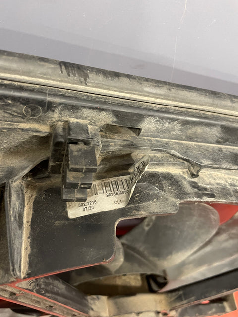 Citroen Berlingo/Peugeot Partner/Vauxhall Combo/Toyota Proace City RADIATOR COOLING FAN ASSEMBLY w/ RESISTOR P/N 9836638080 / 9829220580