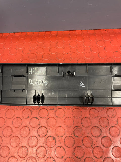 Toyota Hilux Invincible INNER CHROME THRESHOLD DOOR SILL TRIM Rear Driver's Side 2016-2023 P/N 67917KK010