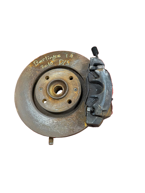 Citroen Berlingo/Peugeot Partner FRONT WHEEL HUB & BRAKE CALIPER ASSEMBLY Driver's Side 2008-2018 P/N 9670614080 - 1