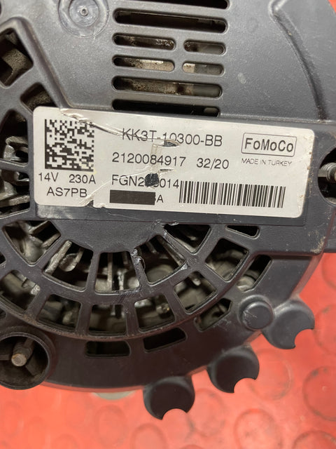 Ford Transit Custom ALTERNATOR ASSEMBLY 2.0 MK8 (1 PIN) 2016-2023 P/N KK3T10300BB - 2