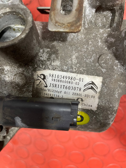 Citroen Berlingo/Peugeot Partner/Vauxhall Combo/Toyota Proace City AIR CONDITIONING PUMP 1.5 2 PIN 2019-2024 P/N 9810349980-01 - 1