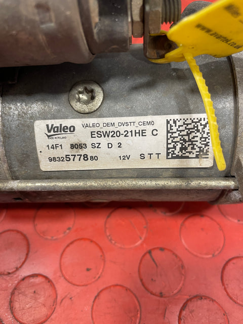 Vauxhall Combo/Citroen Berlingo/Peugeot Partner/Toyota Proace City 1.5 STARTER MOTOR 2019-2024 P/N 9832577880 - 1
