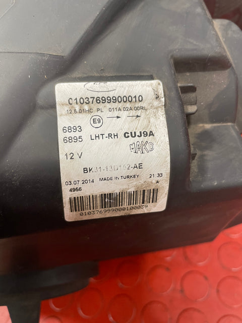 Ford Transit HEADLIGHT HALOGEN BULB with LED DRL CHROME Driver's Side 2013-2018 P/N BK3113D152AE / BK3113D152B